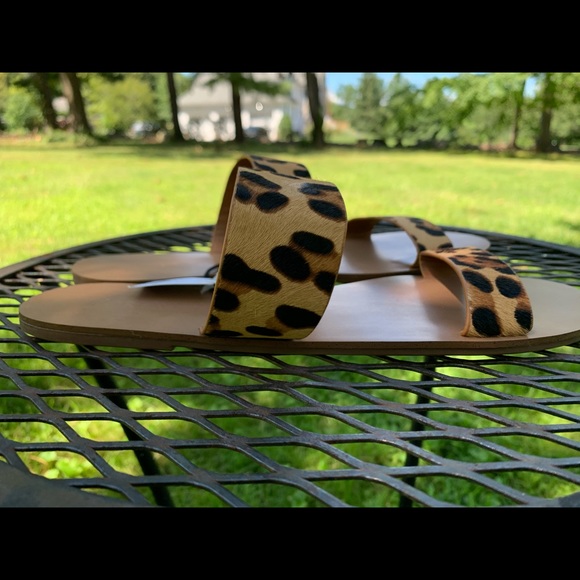 J.Crew Calfhair Easy Summer Slide Sandals. NWT - Picture 2 of 4